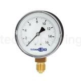 Манометр стандартный пластиковый, 16/0,2 Бар, корп.63мм, креп.снизу 3/8, TLPPG63D3/8 TITAN LOCK