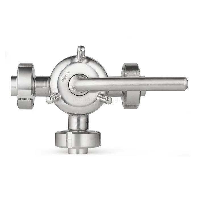 Кран пробковый трехходовой нерж 304, тип L, DN32, TL3СV32L-S TITAN LOCK