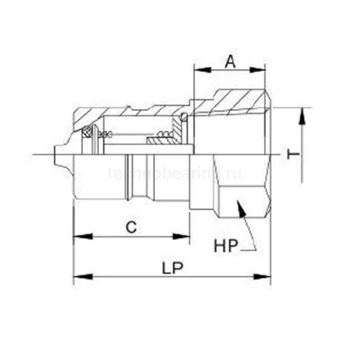 БРС серия А, ISO 7241-A, ниппель, нерж. сталь, 1/4in TL2AM-S TITAN LOCK