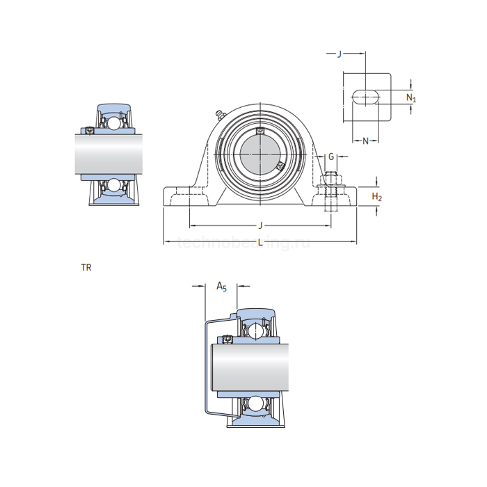 Подшипниковый узел SY50 TR SKF