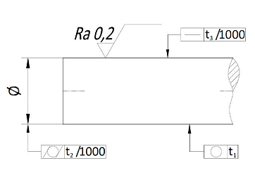 Вал хромированный WV30 TECHNIX