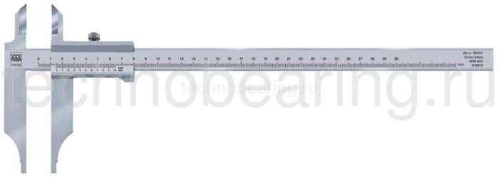 Штангенциркуль нониусный с ножевидными губками для внешних и скругленными изм. поверхностями для внутренних измерений 0-300 мм, 0.02 мм 00510821 Tesa
