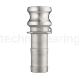 Камлок нержавеющий тип E, ниппель с хвостовиком 1 1/2", AISI304, TL150ESS TITAN LOCK