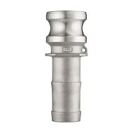 Камлок нержавеющий тип E, ниппель с хвостовиком 1 1/2", AISI304, TL150ESS TITAN LOCK