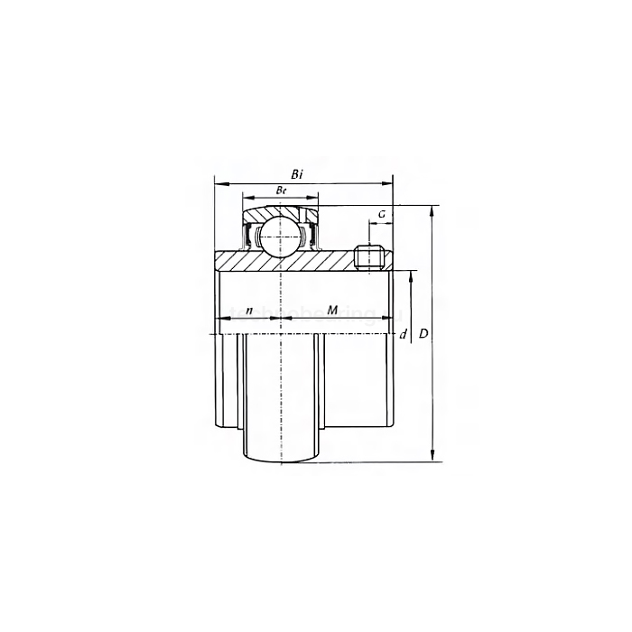 Высокотемпературный корпусной подшипник UC205 BHTS ZZ C4 200° Ecoline ISKRA