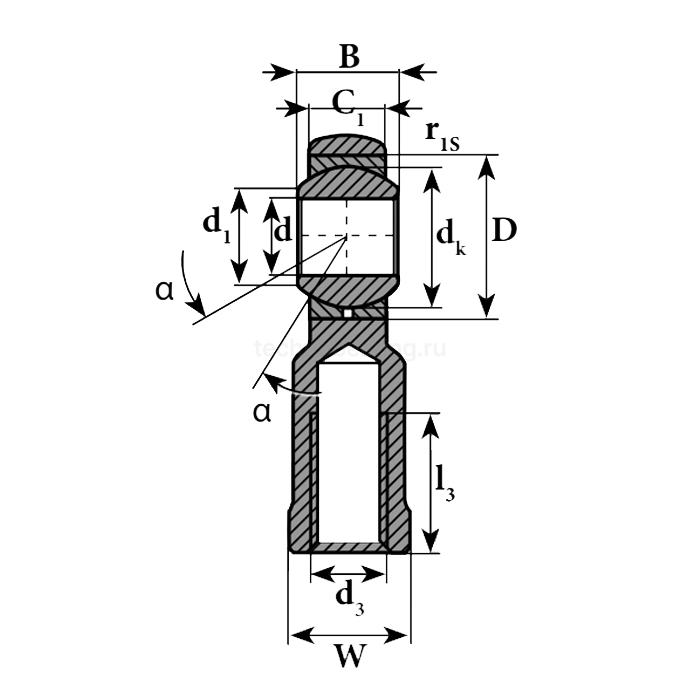 Шарнирный наконечник TSF8C ISB