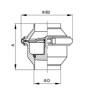 Обратный клапан нержавеющий (AISI304) DN100, типа сварка-сварка TLCV100WDS TITAN LOCK