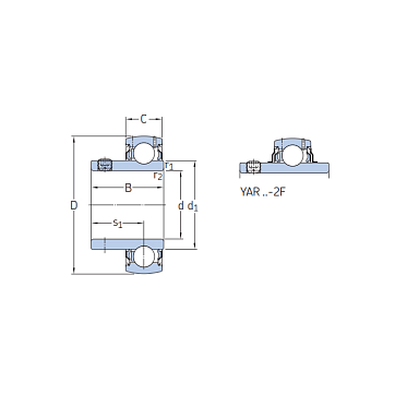 Подшипник YAR209-2F SKF