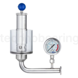 Шпунт-аппарат с манометром (левый), до 2,2 бар, под Clamp DN15 нерж. 304 TL15TGMLPG-CL TITAN LOCK