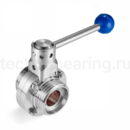 Затвор дисковый нержавеющий (AISI304) DN80, типа резьба-резьба, DIN TLSD080THS TITAN LOCK