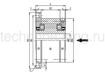 Обгонная муфта GL30F2D2 (GFR30F1F2) CTS