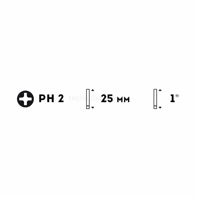Насадка Импактор Phillips PH2 (шт) 851/ 1 IMP DC PH2*25MM WERA