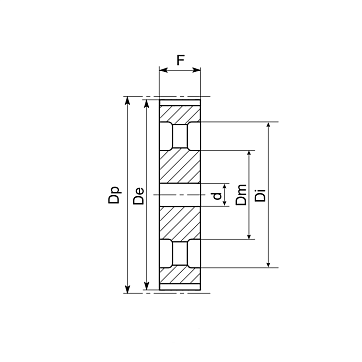 Шкив зубчатый под расточку 90-8M-50(PHP90-8M-50RSB) ISKRA