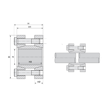 Зажимная втулка KLMM028 (PHF FX130-28x60) ISKRA