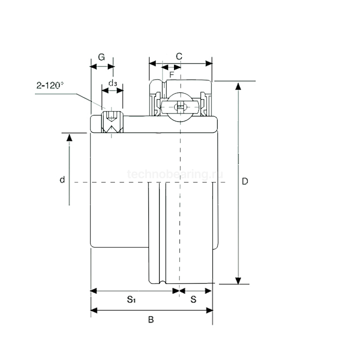 Подшипник RB204CIL ISB