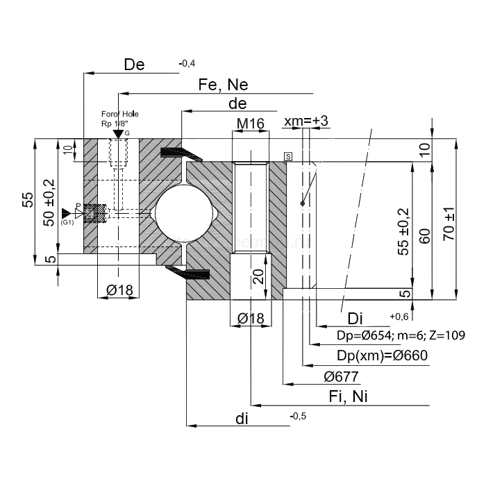 ОПУ стандартная серия с одним рядом шариков ZB1.250763202-1RPTN ISB — детальное фото 1