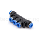 Фитинг-разветвитель цанговый пневматический, 4 мм, пластик, тип PK, TLP-PK4 TITAN LOCK