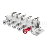 Пневматический блок управления донными клапанами автоцистерны 4-х отсечный, алюминий, TLCU4 TITAN LOCK