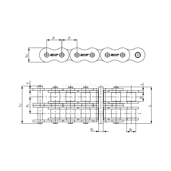 Цепь приводная PHC 16B-3X5MTR (5м) SKF