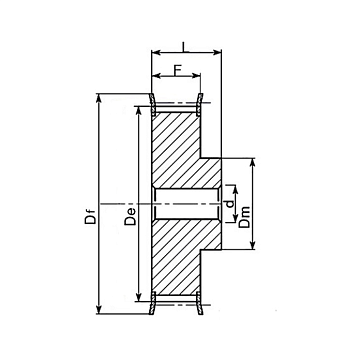 Шкив зубчатый под расточку 24-5M-25(PHP24-5M-25RSB) ISKRA