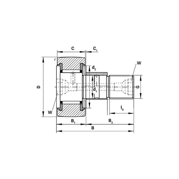 Опорный ролик KRE26PP NBS