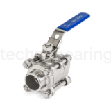 Трехсоставной шаровый кран из нержавеющей стали (AISI 304) типа "сварка-сварка", 6in, TL600TPBVSS-WD TITAN LOCK