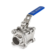 Трехсоставной шаровый кран из нержавеющей стали (AISI 304) типа "сварка-сварка", 6in, TL600TPBVSS-WD TITAN LOCK