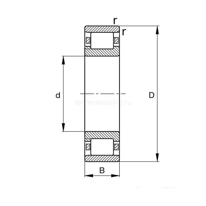Подшипник N312-ET NSK