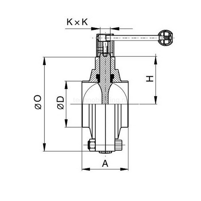 Затвор дисковый нержавеющий (AISI304) DN100, типа сварка-сварка TLSD100WDS TITAN LOCK — детальное фото 1