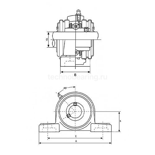 Подшипниковый узел UCP220 FKD