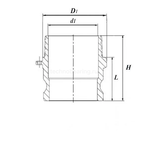 Камлок нержавеющий тип F серия "EcoLine" ниппель, наруж. резьба BSP 8", AISI304, TL800FSS-EL TITAN LOCK