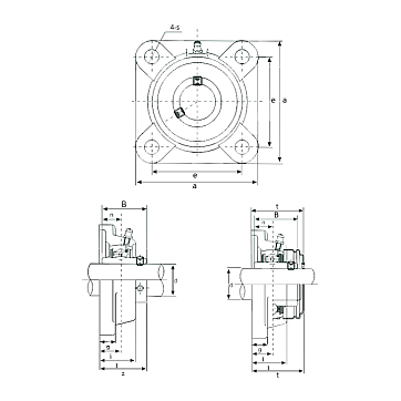 Корпус подшипника F205PL (бел. пласт) ISKRA