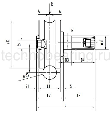 Ролик с полукруглым желобом C8/24 CTS