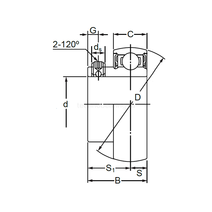 Подшипник SB206 TECHNIX