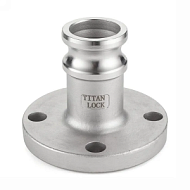 Камлок алюминиевый тип FA, ниппель с фланцем 1", TL100FAAL TITAN LOCK