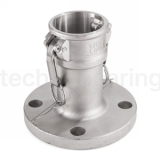 Камлок нержавеющий тип FC, розетка с фланцем 1", AISI316, TL100FCSS TITAN LOCK