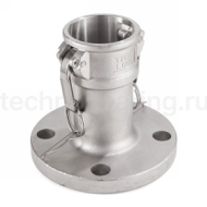 Камлок нержавеющий тип FC, розетка с фланцем 2", AISI316, TL200FCSS TITAN LOCK