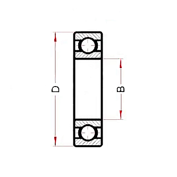 Нержавеющий подшипник 61907-SS-2RS ISKRA