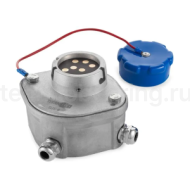 Розетка оптическая, 6-ти контактная, 3 J-слота, алюминий, TLPS-6 TITAN LOCK