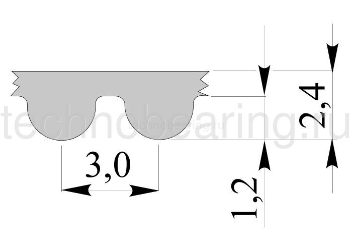 Зубчатый ремень метрического профиля 3M ширина: 9 мм, длина: 537 мм, 5373M09 Sati — детальное фото 1