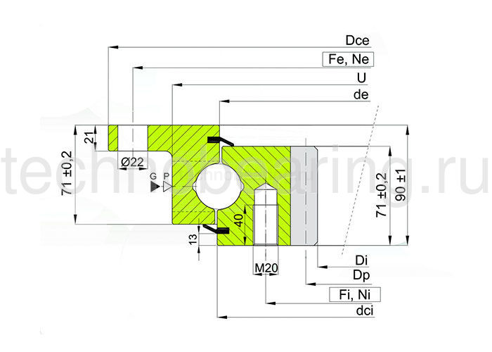 ОПУ фланцевая серия ZBL.20.0414.200-1SPTN ISB