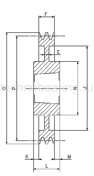 Шкив клиновой  под втулку тапербуш SPB300-04 TB (PHP 4SPB300TB) Sati