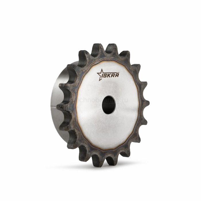 Звездочка под расточку со ступицей с калеными зубьями для цепи: 08B-1, Z=20, 1/2"x5/16" PS09T20 ISKRA
