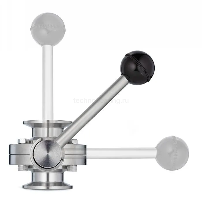 Затвор дисковый нержавеющий (AISI304) DN80, типа clamp-clamp TLSD080CLS TITAN LOCK — детальное фото 7