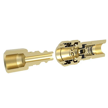1/2in, БРС серия D, ISO 6150 B, розетка, внутр.резьба, латунь TL4DF-B TITAN LOCK