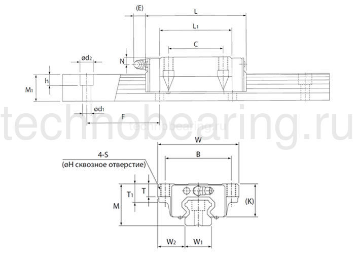 Каретка HSR35C1SS CT THK