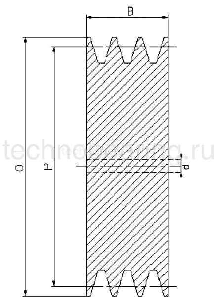 Шкив под расточку клиновой SPB 112-3 (PHP 3SPB112RSB) Sati