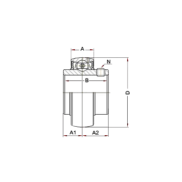 Нержавеющий подшипник (магнитный) UC214 BSS 2RS ISKRA