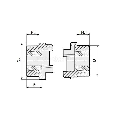Полумуфта под втулку 1008 HRCI070 ISKRA