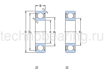 Подшипник W6000-2Z SKF